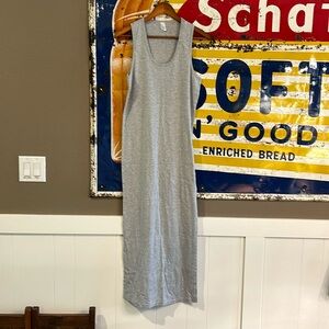 Super cute extra large gray hundred percent cotton maxi dress